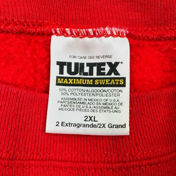 Vintage Tultex Texas Tech University Crew Neck Sweatshirt - Size 2XL - Picture 6 of 8